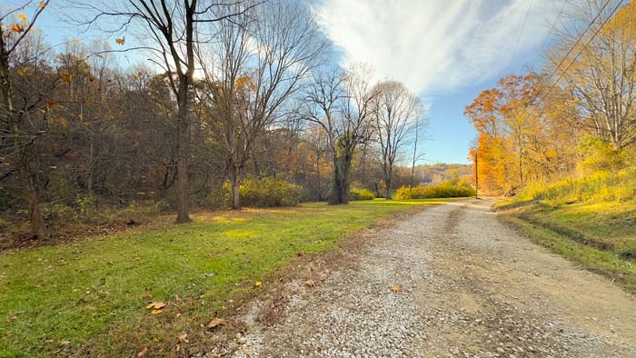 Open flat ground on Bliss Road property in southern Ohio
