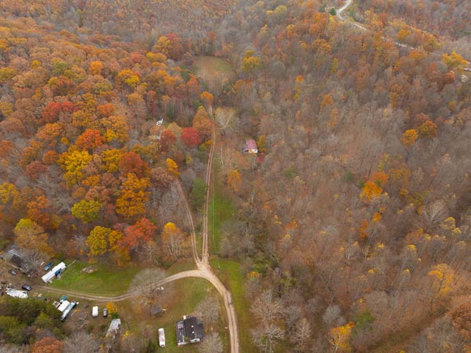 Open field area on Bliss Road Ohio land