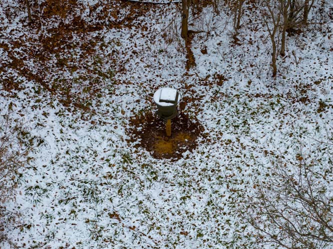 Creek bottom cutting through 210 wooded acres at 37254 Rife Road hunting property