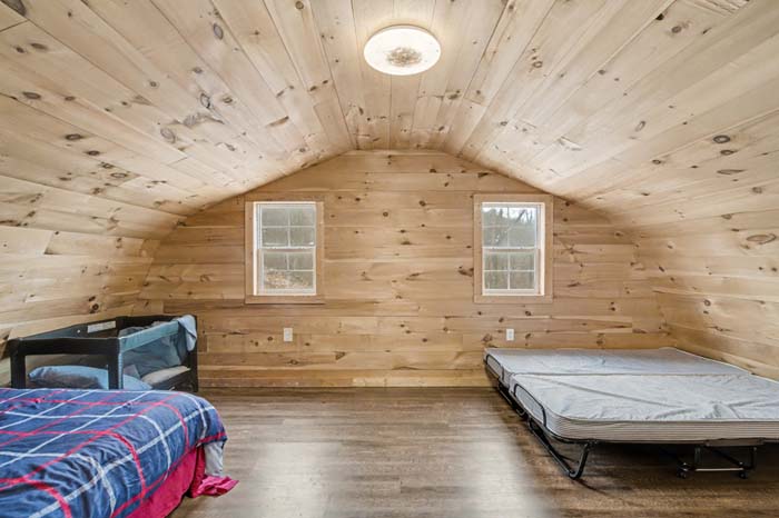 Wide trail suitable for ATV or side by side on 210 acre hunting land