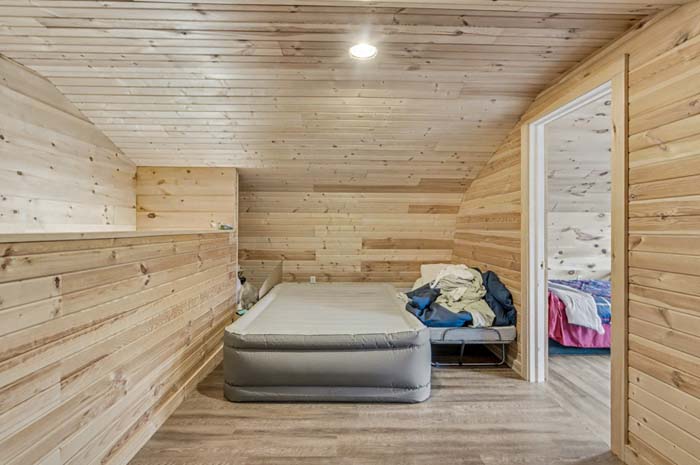 Interior trail leading to bedding cover on southeastern Ohio hunting property