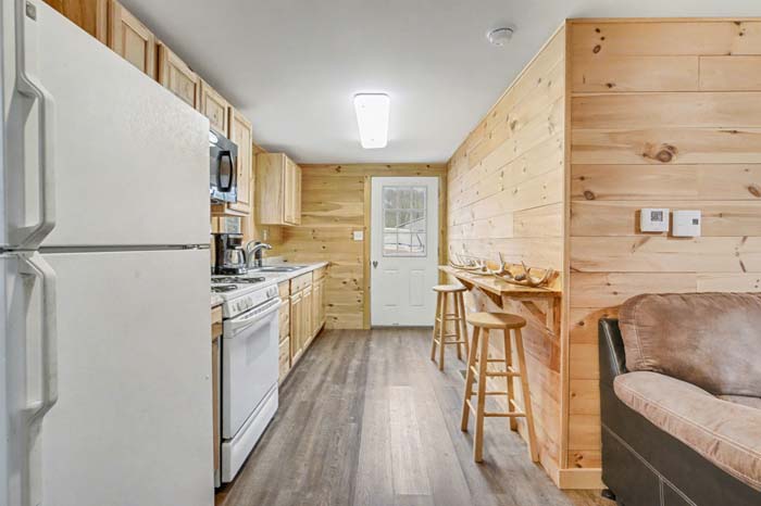 Cabin and garage layout showing complete hunting camp setup in Meigs and Gallia County