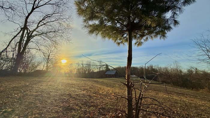 Private long driveway to remote Pike County Ohio property