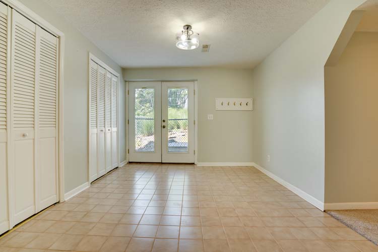 Finished basement space with flexible layout