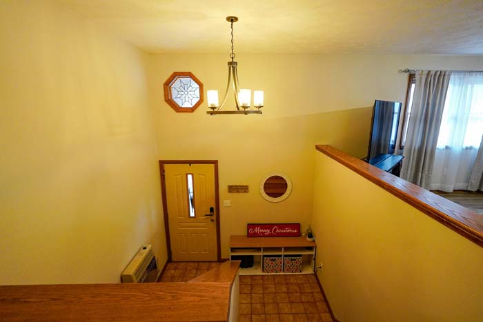 Owner suite and hallway layout on main floor at 588 Ward Road home