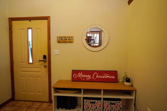 Main level bathroom and laundry room near living areas at 588 Ward Road