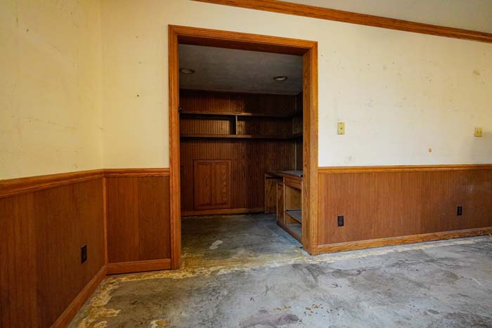 Office space framed and ready for finishing in lower level at 588 Ward Road