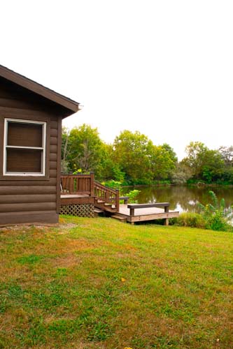 Driveway entrance to cabin retreat in Highland County