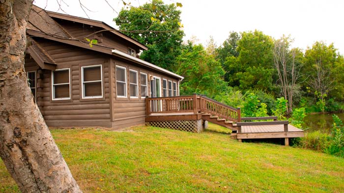 Private woodland pond and open lawn views