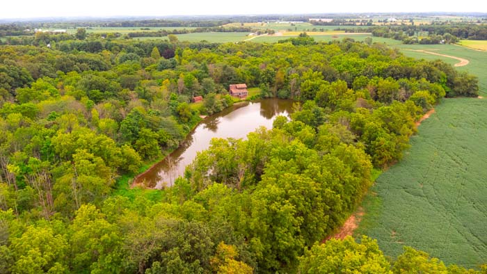 Half bath for guests in cabin on private acreage