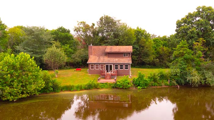 Walkout basement with storage potential in cabin