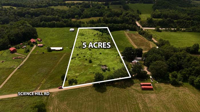Front view of 5-acre parcel in Kimbolton, Ohio