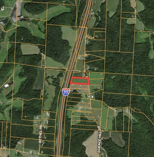 South-facing slope on 5-acre property