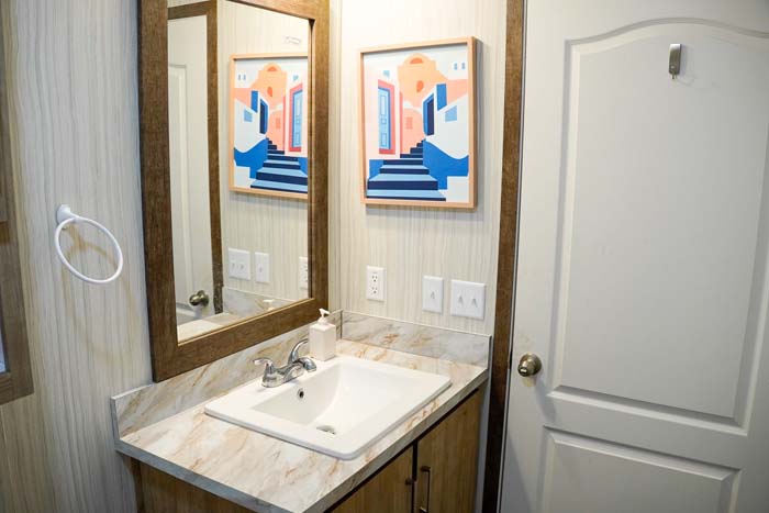 Mudroom laundry entry area