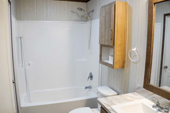 Functional mudroom bathroom access