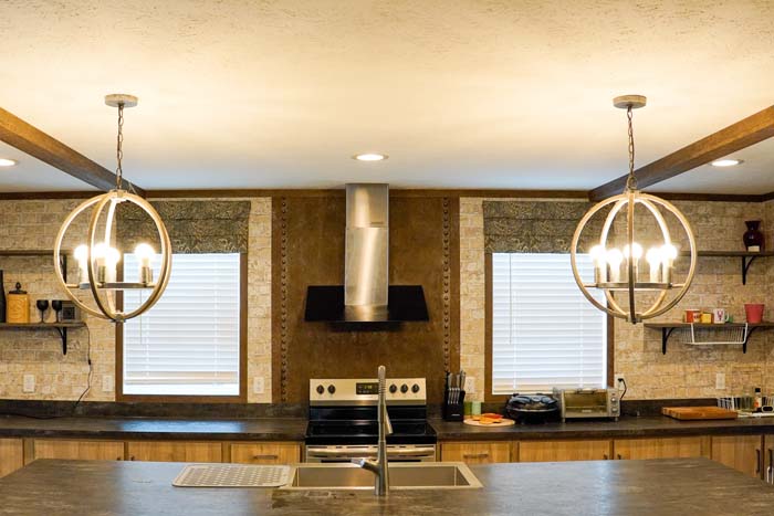 Modern mobile home exterior