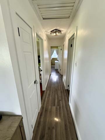 Side view of the remodeled home exterior