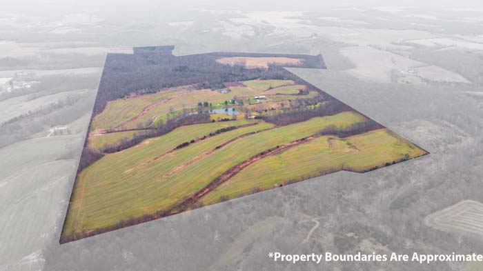 Winchester Ohio farm entrance on gravel lane leading to private home site