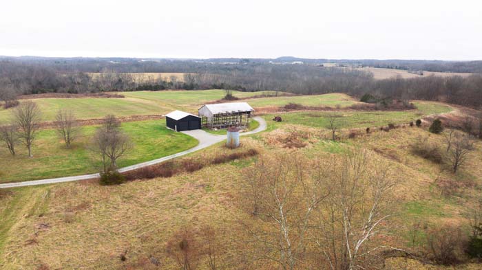 Winchester Ohio newly built pole barn for equipment storage with utilities