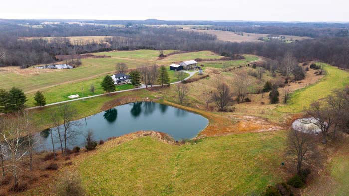 Winchester Ohio farm aerial of tillable acreage and surrounding ag fields