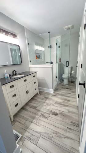 Winchester Ohio farmyard scene with pole barn barn and silo