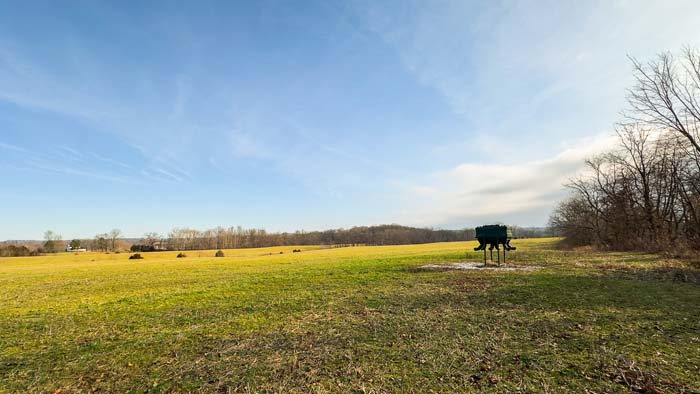 Winchester Ohio farm lane view through open ground and timber
