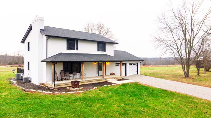 Winchester Ohio home site view with gentle terrain and wide open space