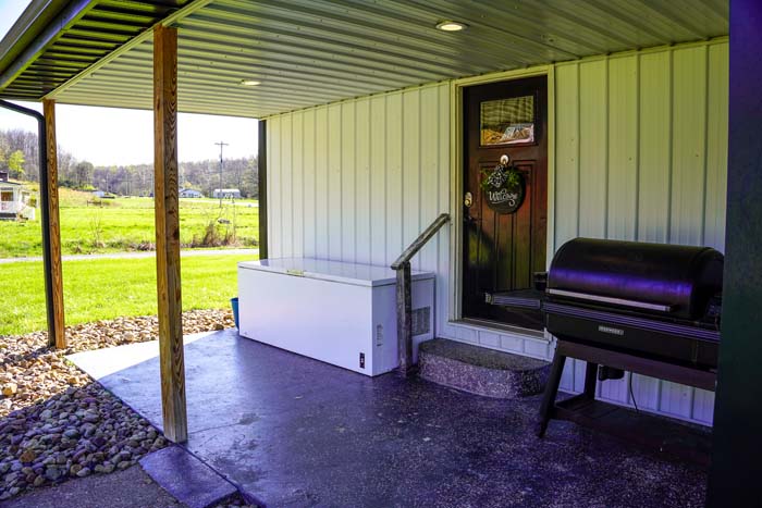 Rural setting with neighboring properties