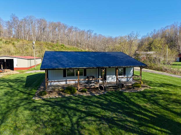 Covered front porch entry