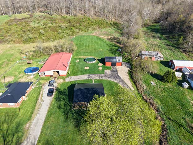Side view of home and yard