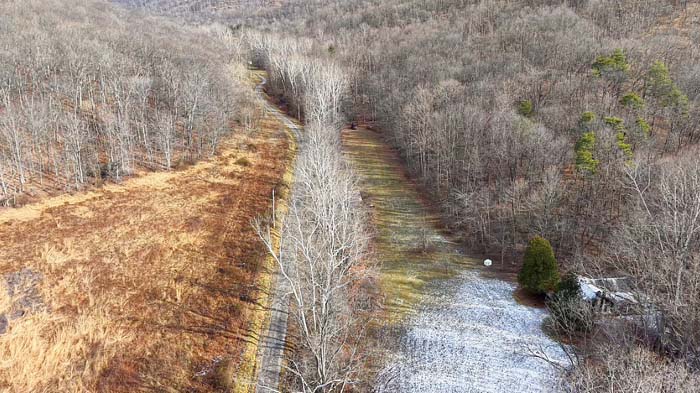 Road frontage and creek along Moats Hollow Road on 40 acre hunting property near Waverly Ohio