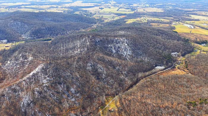 Private building site set back from road on 40 acres in Pike County Ohio
