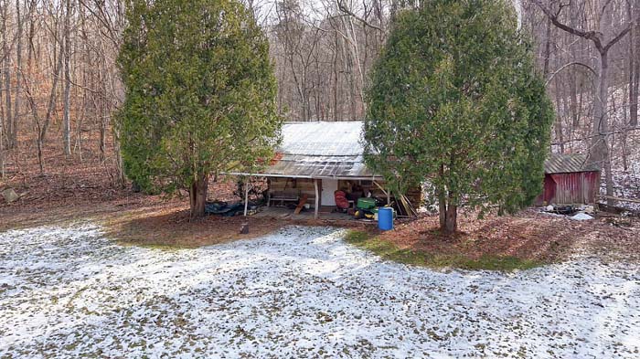 Hunting stand setup showing proven wildlife movement on Pike County Ohio land