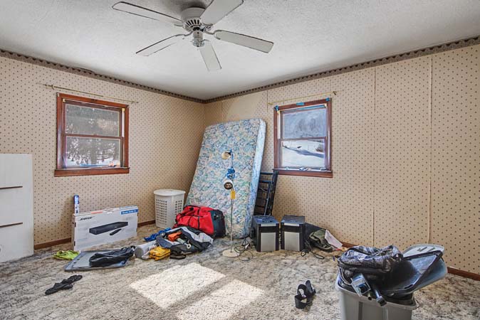 Full bathroom inside move in ready home on rural Clark Road property