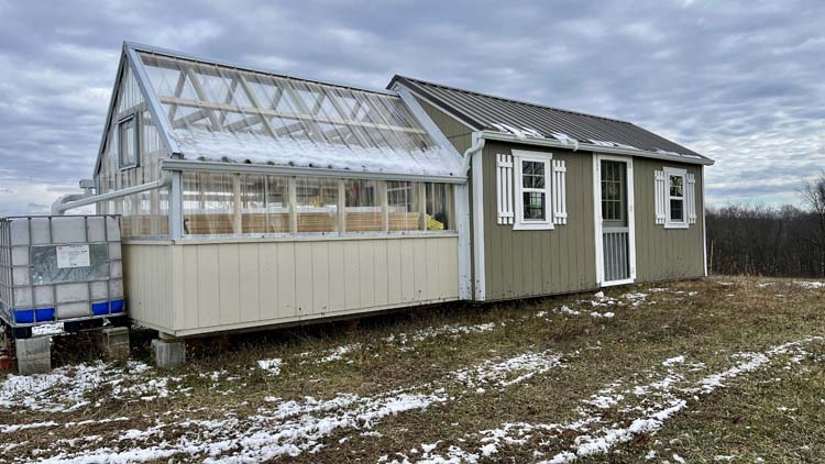 Private hunting camp in Harrison County Ohio with diverse terrain hardwoods and bedding cover