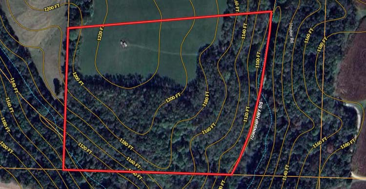 Harrison County Ohio wooded acreage with rolling terrain and wildlife cover