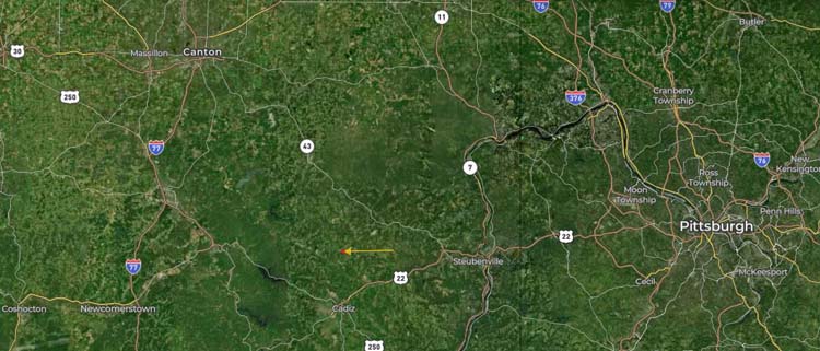 19.62 acre Harrison County Ohio parcel with privacy and excellent access