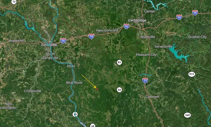 Private and peaceful Muskingum County land tract.