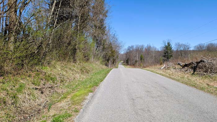 Scenic wooded ridge line with elevation change