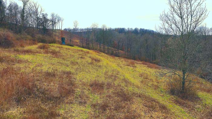 Ohio hunting land with natural water sources and terrain relief