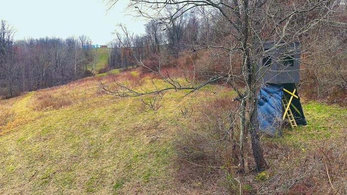 Hunting tract with diverse terrain and natural cover