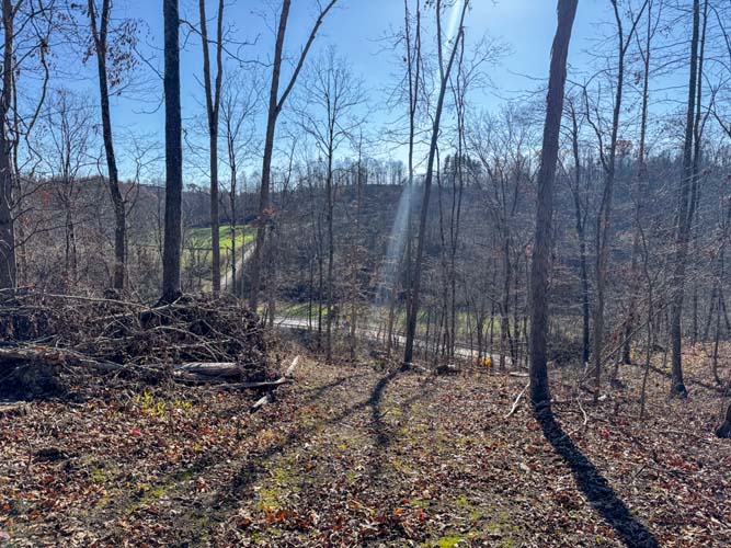 open staging area near property entrance