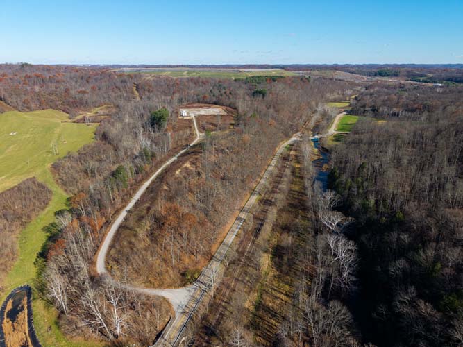 quiet forested section ideal for camp site