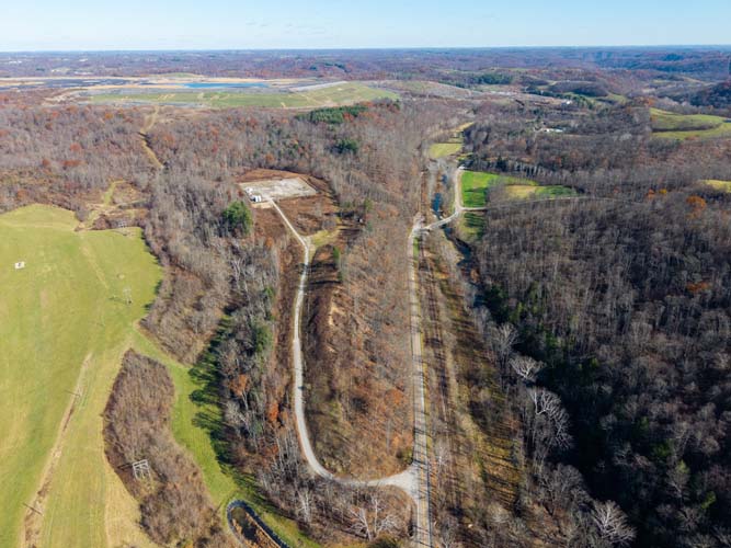 wide clearing perfect for food plot or build site