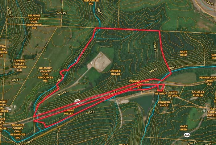 deep woods and ridge funnels on property