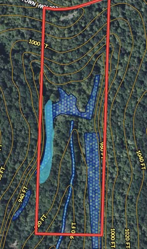 Jefferly Road land with mix of open and wooded areas