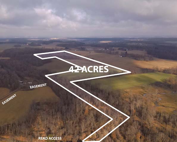 Aerial view of Knox County acreage