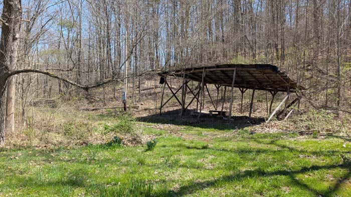 Access road leading into the property.