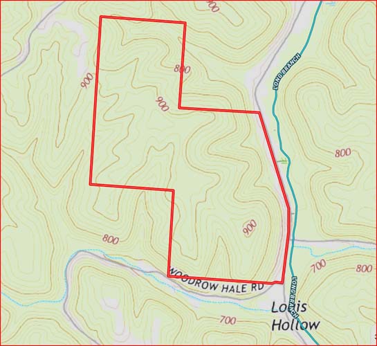 Remote ridgetop flat near electric and water lines