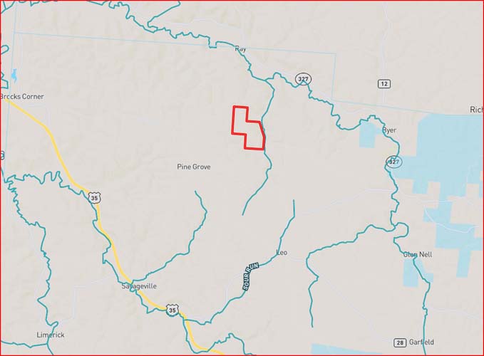Wooded hillsides creating pinch points for deer